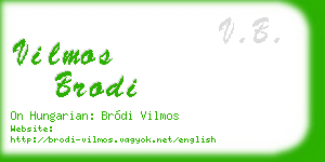 vilmos brodi business card
